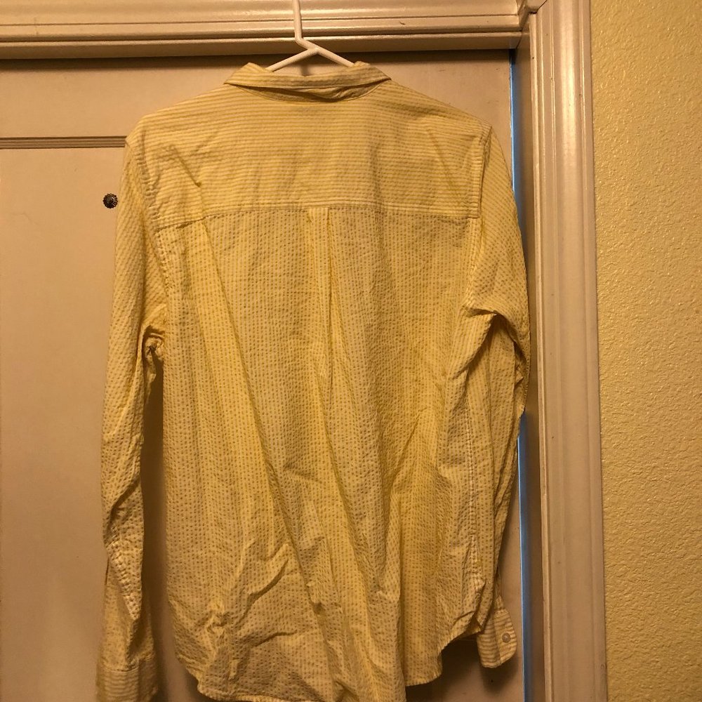 Ll Bean Yellow Ginham Button-Down - image 2